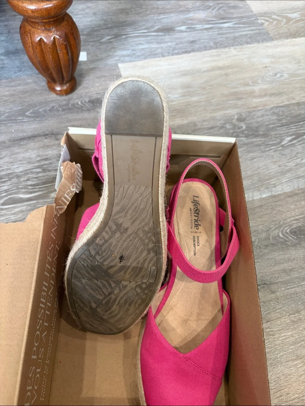 LIFE STRIDE PILAR FRENCH PINK SZ 7 wedge